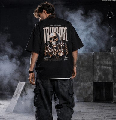Treasure Skull Oversized Graphic T-Shirt